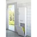 Armário multiuso com 2 portas com efeito madeira 45 Branco