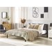 Beliani Cama com estrado Aço CLAMART 167x210 Bege