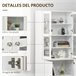 Estante de Livros MDF e Vidro Temperado HOMCOM 76 Branco