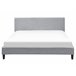Beliani Cama com LED Poliéster FITOU 170x214 Cinza Claro