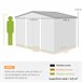 Abrigo de Jardim Aço Galvanizado e PP Outsunny Cinza