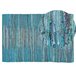 Beliani Entrelaçado MERSIN 140x200 Turquesa