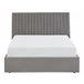 Beliani Cama com armazenamento Veludo VION 157x216 Cinza