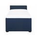 Beliani Cama com estrado Poliéster MARMANDE 86x214 Azul Marino