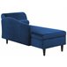 Beliani Chaise longue versão à direita Veludo LUIRO Azul Marino