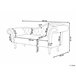 Beliani Chaise longue versão à direita Veludo LATTES Bege