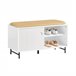 Banco para sapatos com portas de correr FSR116-W SoBuy Branco