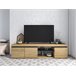 Conjunto de móveis para sala de estar - Aparador + Mesa de centro + Suporte para TV - Modelo Wind Carvalho