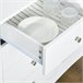 Aparador de Cozinha MDF, Vidro Temperado HOMCOM 136 Branco