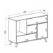  Aparador para sala de estar ou de jantar - 86 x 120 x 40 cm 120 Branco/cinza