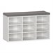Banco de sapato Samuel 9 Furos 81 Branco/cinza