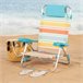 Aktive Cadeira de praia dobrável, 7 posições, com almofada Multicor