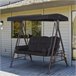 Banco Baloiço de Jardim Metal e Poliéster Outsunny Preto