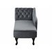 Beliani Chaise longue versão à esquerda Veludo NIMES Azul/ Verde