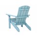 Beliani Cadeira de jardim ADIRONDACK Azul Claro