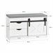 Banco sapateira com porta de celeiro deslizante FSR153-W SoBuy Branco