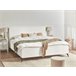 Beliani Cama com estrado Bouclé VALOGNES 192x220 Branco