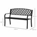 Banco de Jardim Aço e Ferro Fundido Outsunny 128x58 Preto