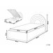Beliani Cama com armazenamento Veludo ANET 98x218 Azul Claro