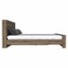 Base de cama completa Galanto, com moldura Castanho