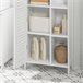 Armário de casa de banho 1 porta e 3 prateleiras BZR39-W SoBuy Branco