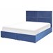 Beliani Cama baú Veludo VERNOYES 188x214 Azul Marino