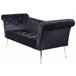 Beliani Chaise longue Veludo NANTILLY Preto