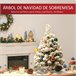 Árvore de Natal Artificial PVC, Serapilheira e Cimento HOMCOM Multicor