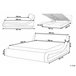 Beliani Cama com estrado Pele sintética AVIGNON 205x221 Cinza
