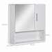Armário Casa de Banho com Espelho MDF e Vidro kleankin 54 Branco