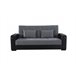 Sofá cama PRIMA  3 lugares preto cinza Preto / Cinza