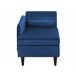 Beliani Chaise longue versão à direita Veludo LUIRO Azul Marino