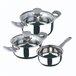 5pc Game de bateria de cozimento + conjunto 3 panelas Multicor