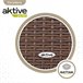 Conjunto de mobiliário de terraço cadeiras e mesa rattan Aktive Preto
