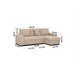 Chaise longue com cama HARRY Camel