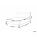 Beliani Cama com estrado Veludo CHALEIX 148x212 Cinza Claro