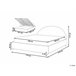 Beliani Cama com armazenamento Veludo VAUCLUSE 174x214 Cinza Claro