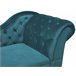 Beliani Chaise longue versão à direita Veludo NIMES Azul/ Verde