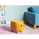Beliani Pufe animal PIGGY Amarelo