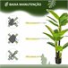 Bananeira Artificial PEVA, PE, Cimento HOMCOM, casa - decoração Verde