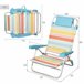 Aktive Cadeira de praia dobrável, 7 posições, com almofada Multicor