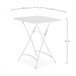 Mesa dobrável de metal Perla para jardim 60x60 Branco
