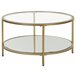 Beliani Mesa de centro BIRNEY 70x70 Dourado