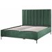 Beliani Cama com armazenamento Veludo SEZANNE 190x215 Rosa