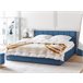 Beliani Cama com estrado Poliéster DREUX 191x214 Azul