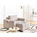 Beliani Chaise longue Poliéster INNVIK Castanho Claro