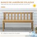 Banco de Exterior Madeira de Abeto Outsunny 144x60 Laranja