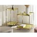 Beliani Mesa de apoio ALSEA 41x41 Dourado