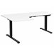 Beliani Secretária ajustável DESTINES 160x109 Branco/ Preto