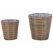 Beliani Conjunto de 2 vasos para plantas SARTI Castanho